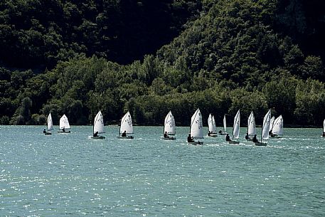 Mini Yacht race at Cavazzo lake